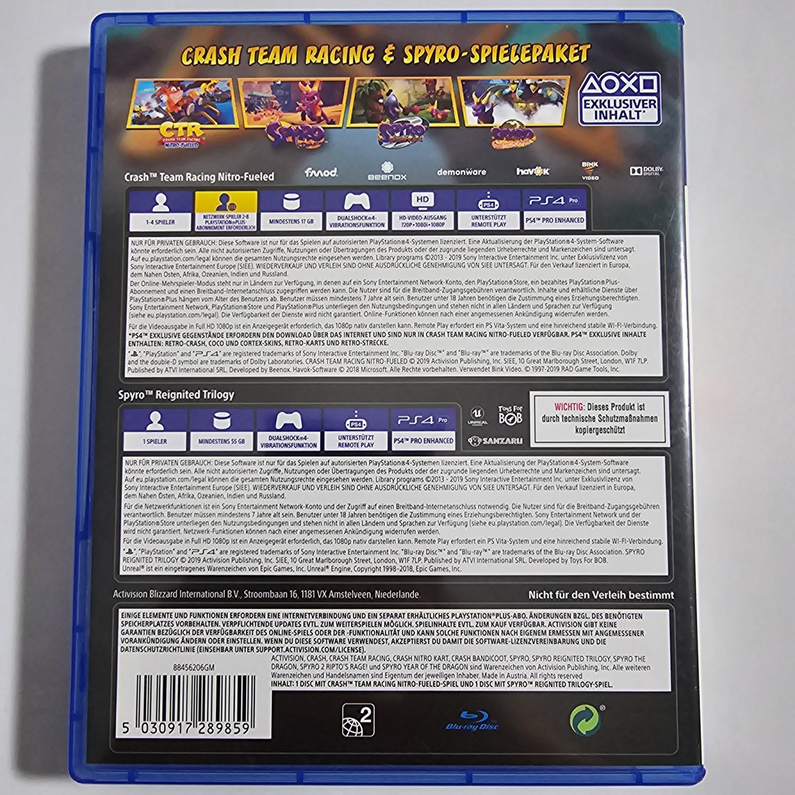 Crash Team Racing & Spyro Spielepaket PS4 – Bild 2