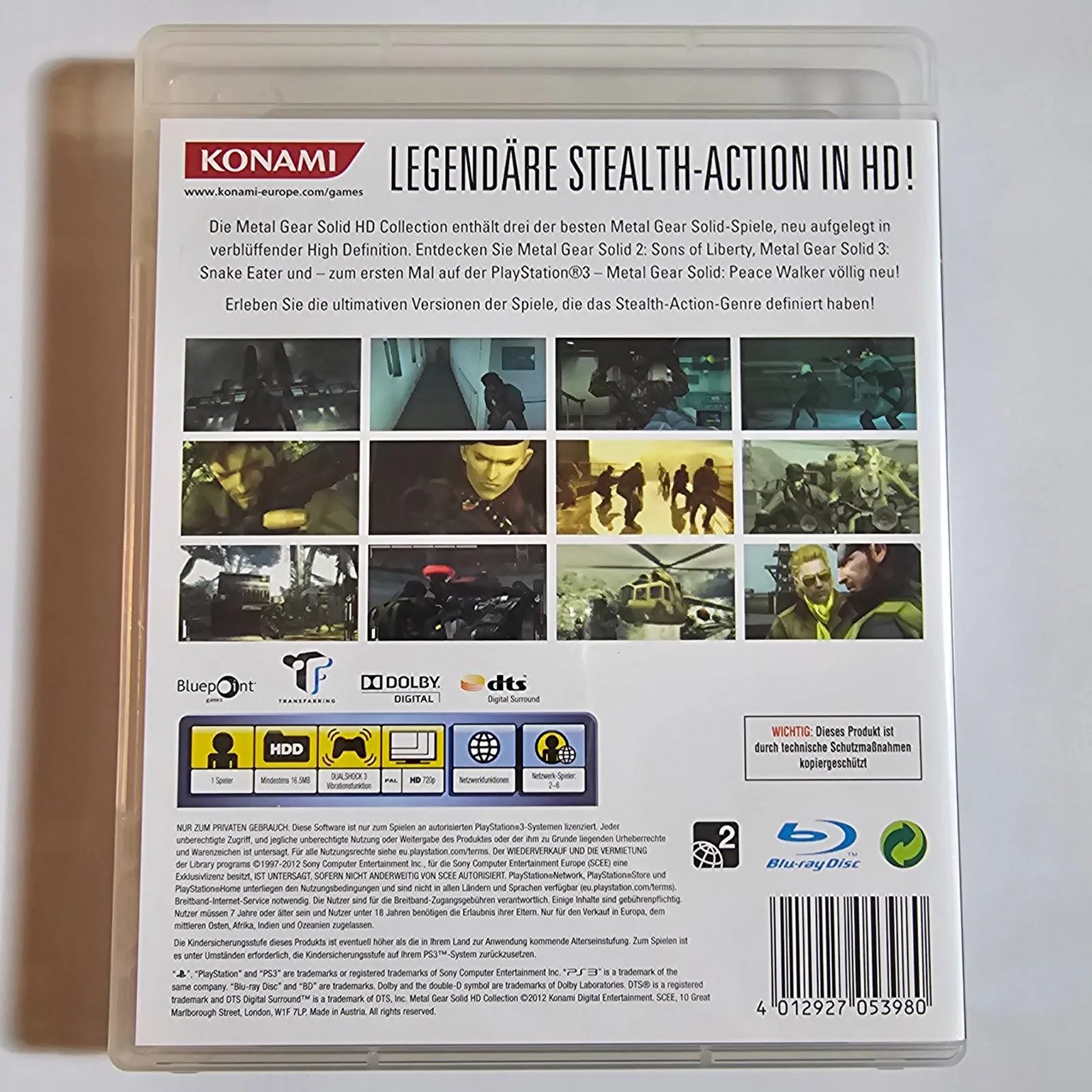 Metal Gear Solid HD Collection PlayStation 3, Ansicht 2