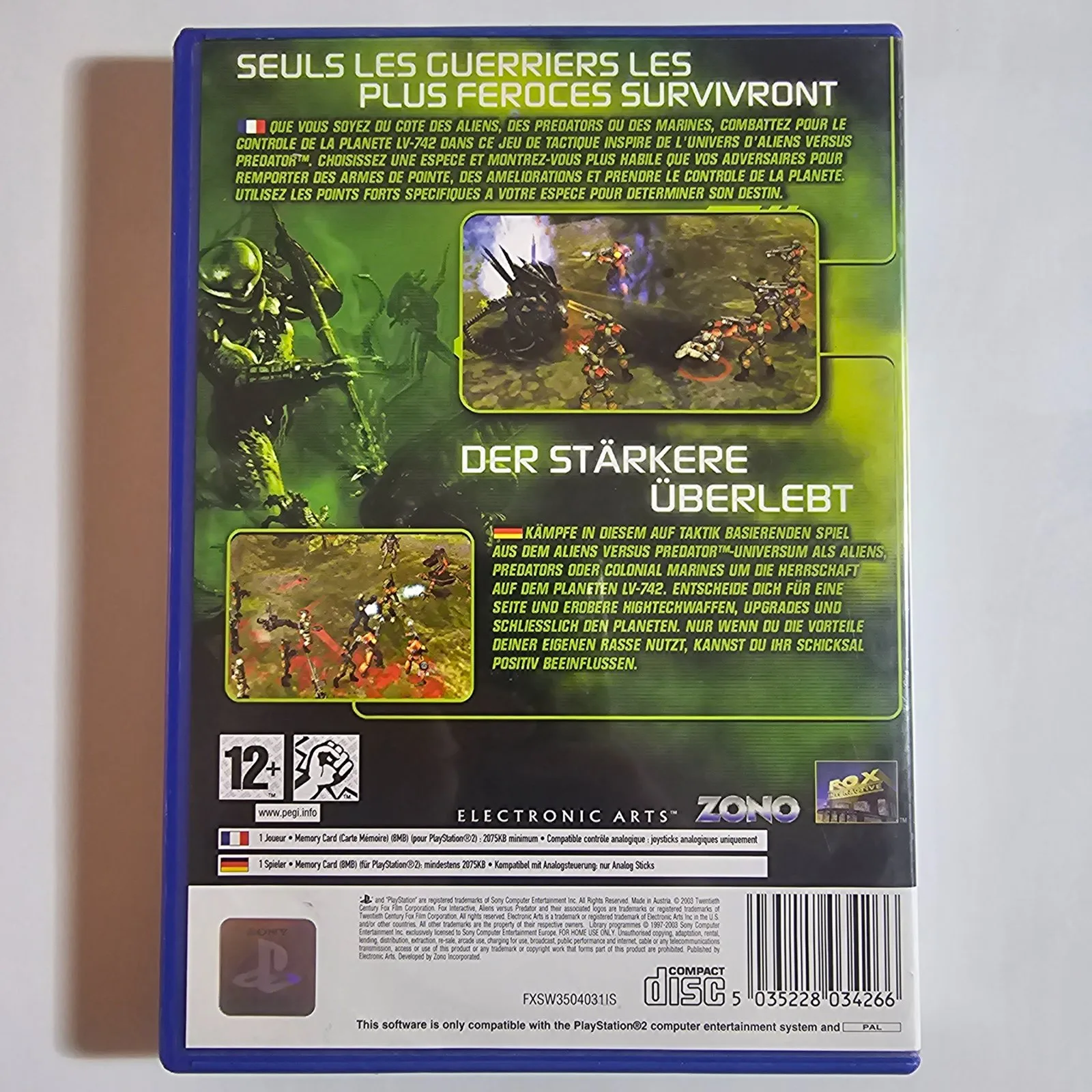Aliens Versus Predator Extinction PlayStation 2, Ansicht 2