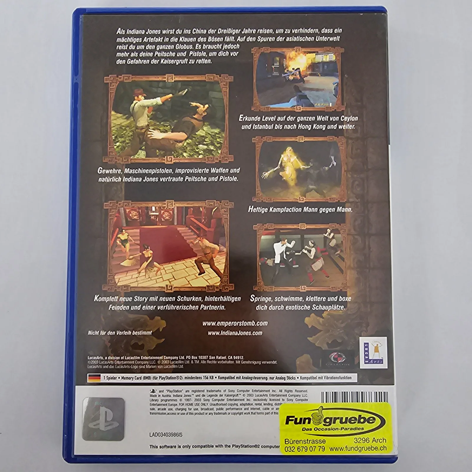 Indiana Jones und die Legende der Kaisergruft PlayStation 2, Ansicht 2