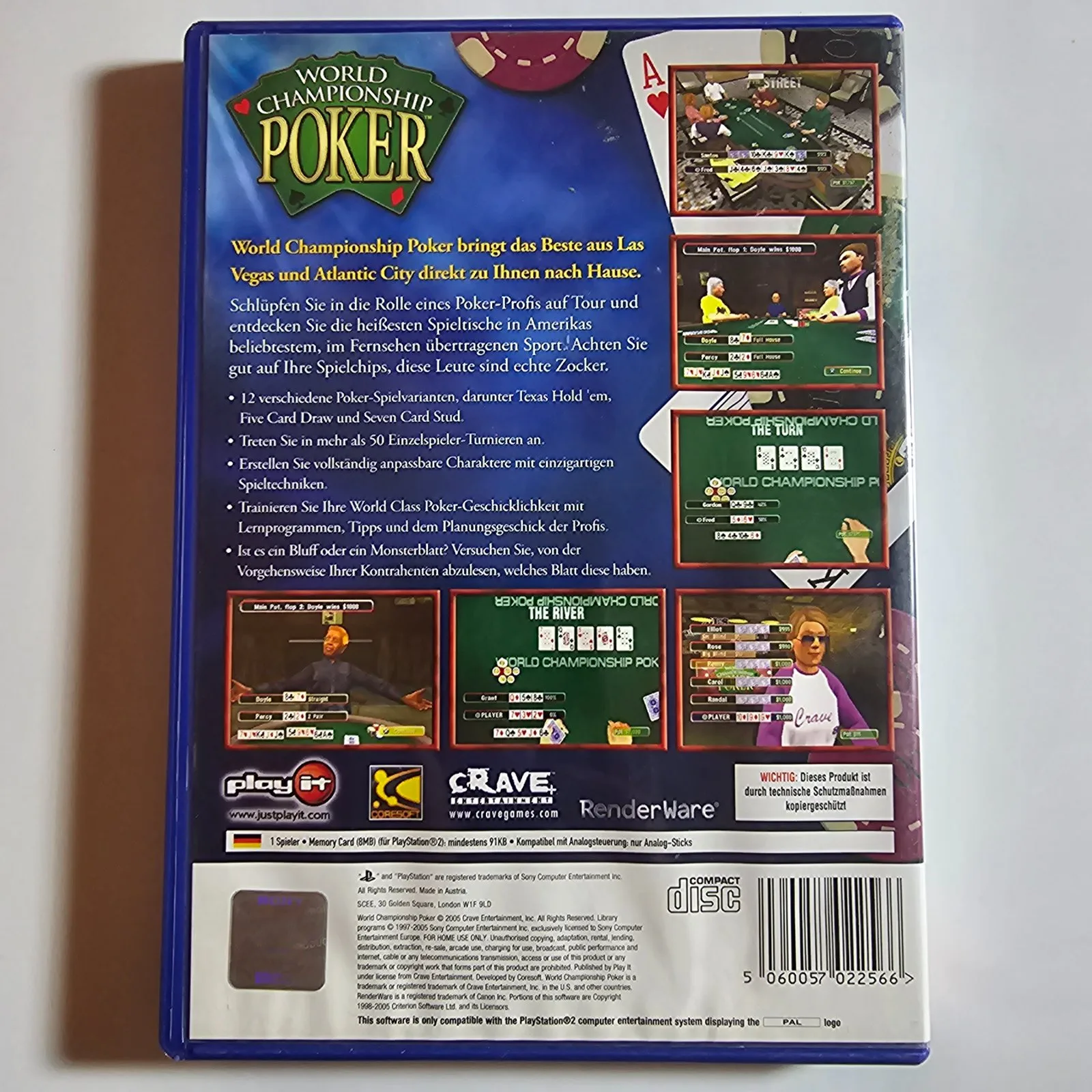 World Championship Poker PlayStation 2, Ansicht 2