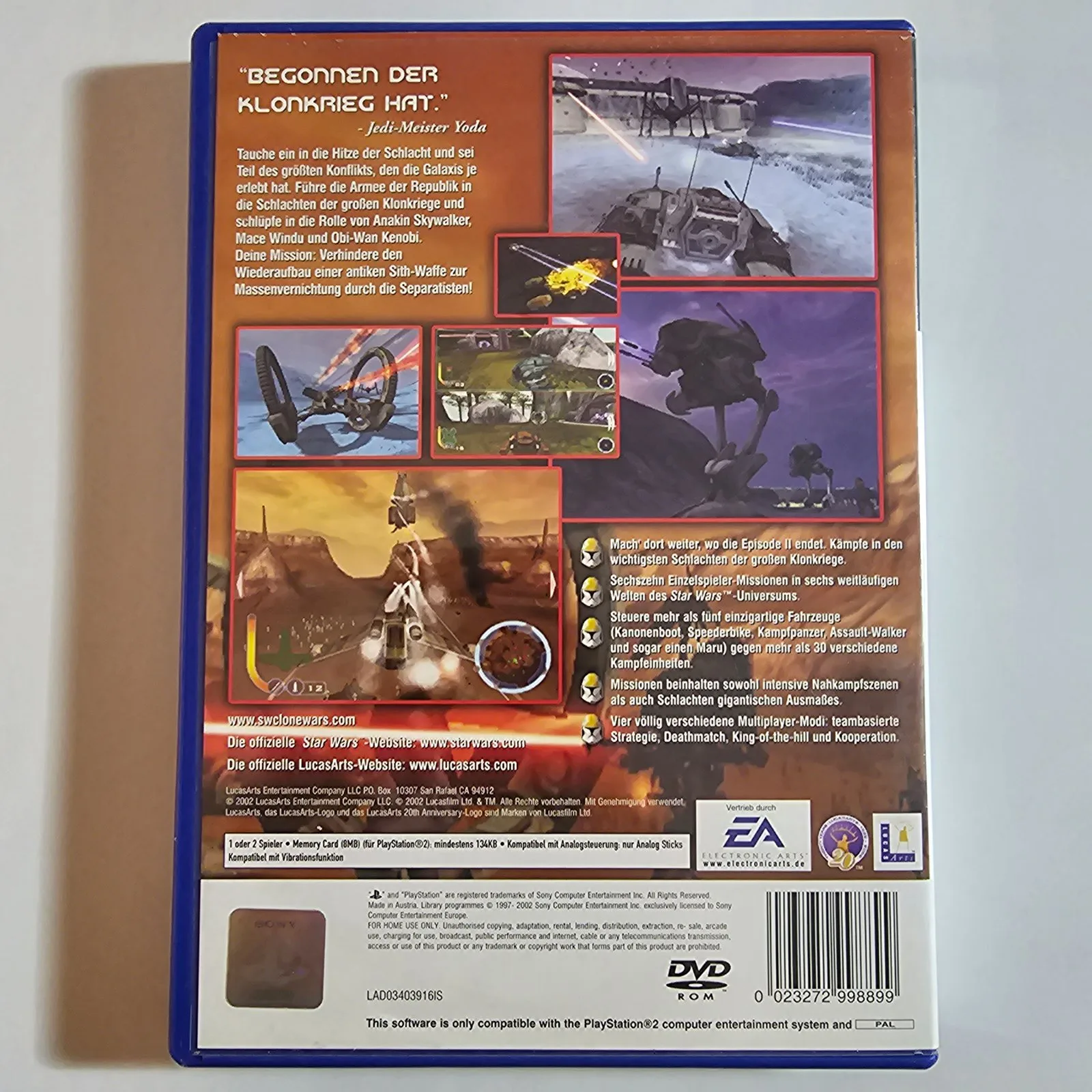 Star Wars Clone Wars PlayStation 2, Ansicht 2