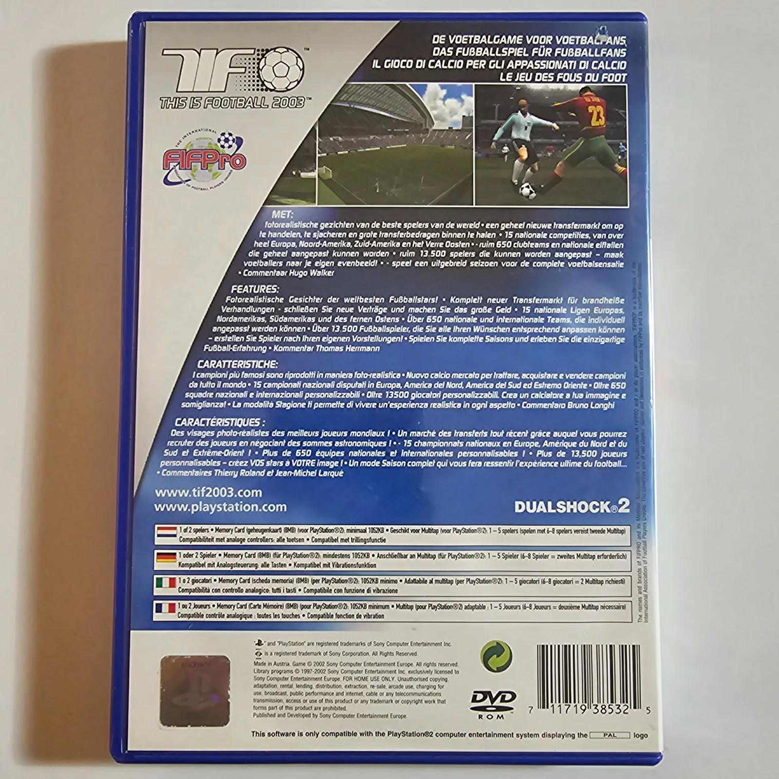 This is Football 2003 PlayStation 2, Ansicht 2