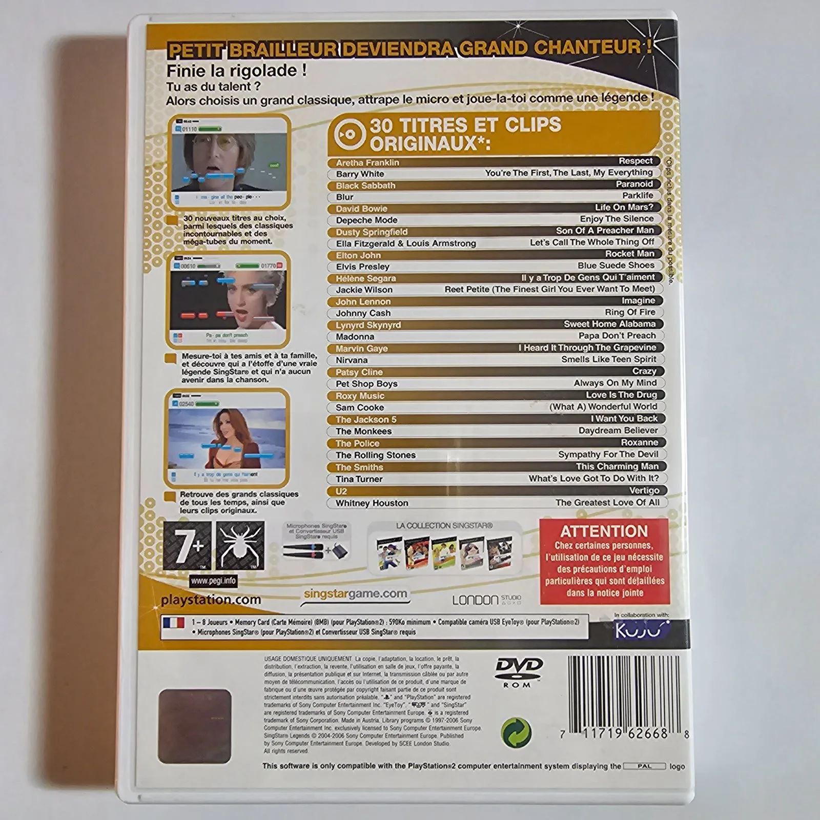 SingStar Legends PlayStation 2, Ansicht 2