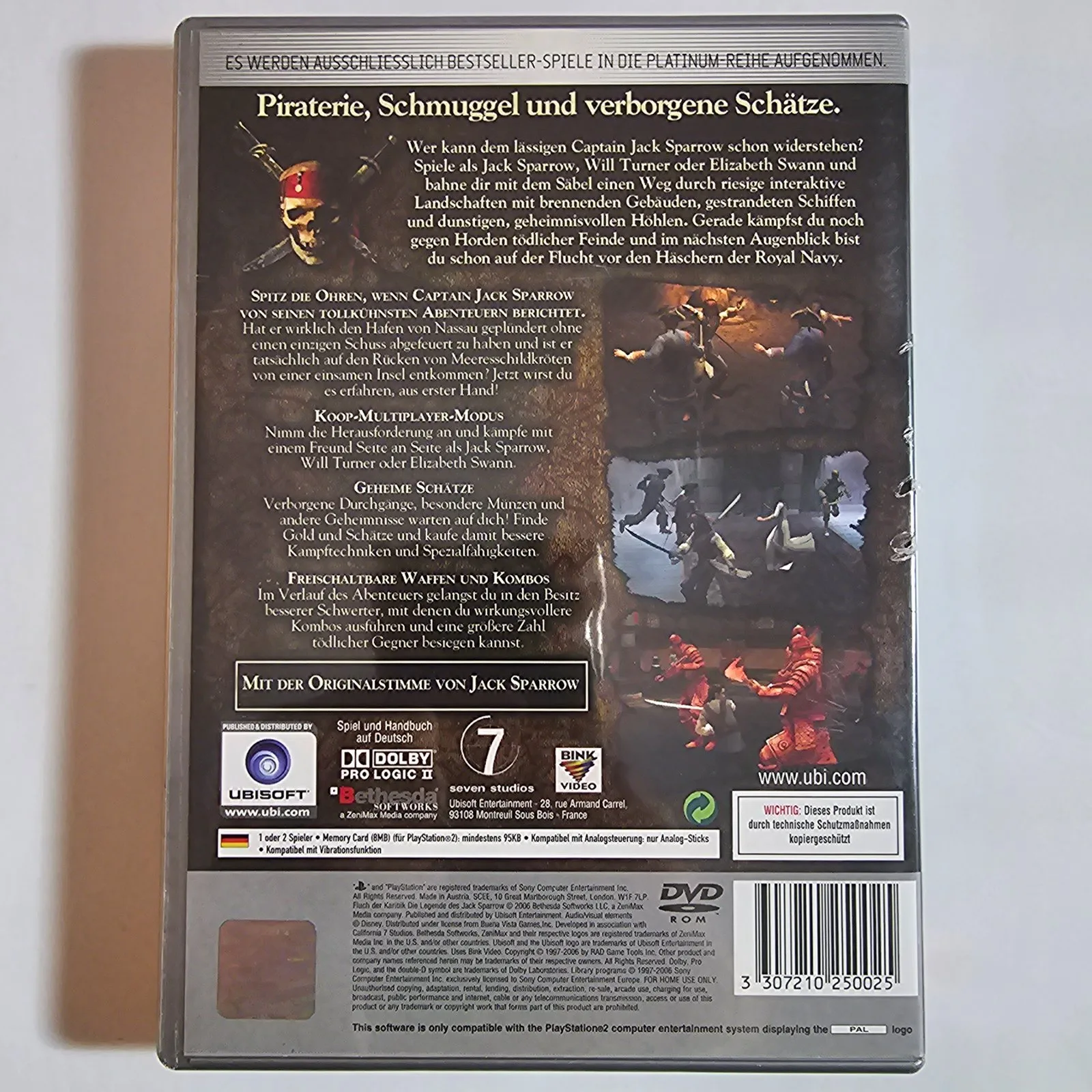 Fluch der Karibik Die Legende des Jack Sparrow PlayStation 2 Platinum, Ansicht 2