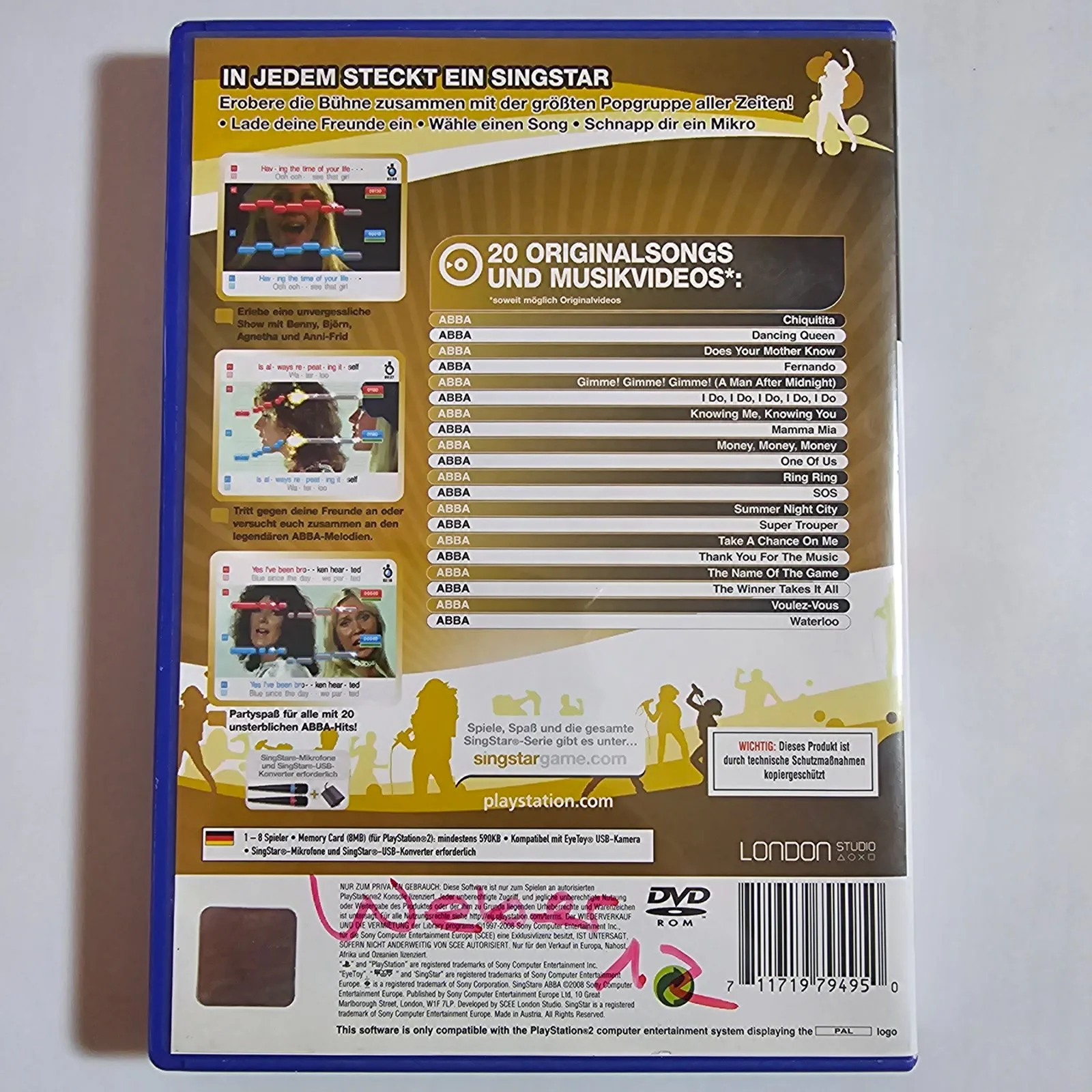 SingStar ABBA PlayStation 2, Ansicht 2