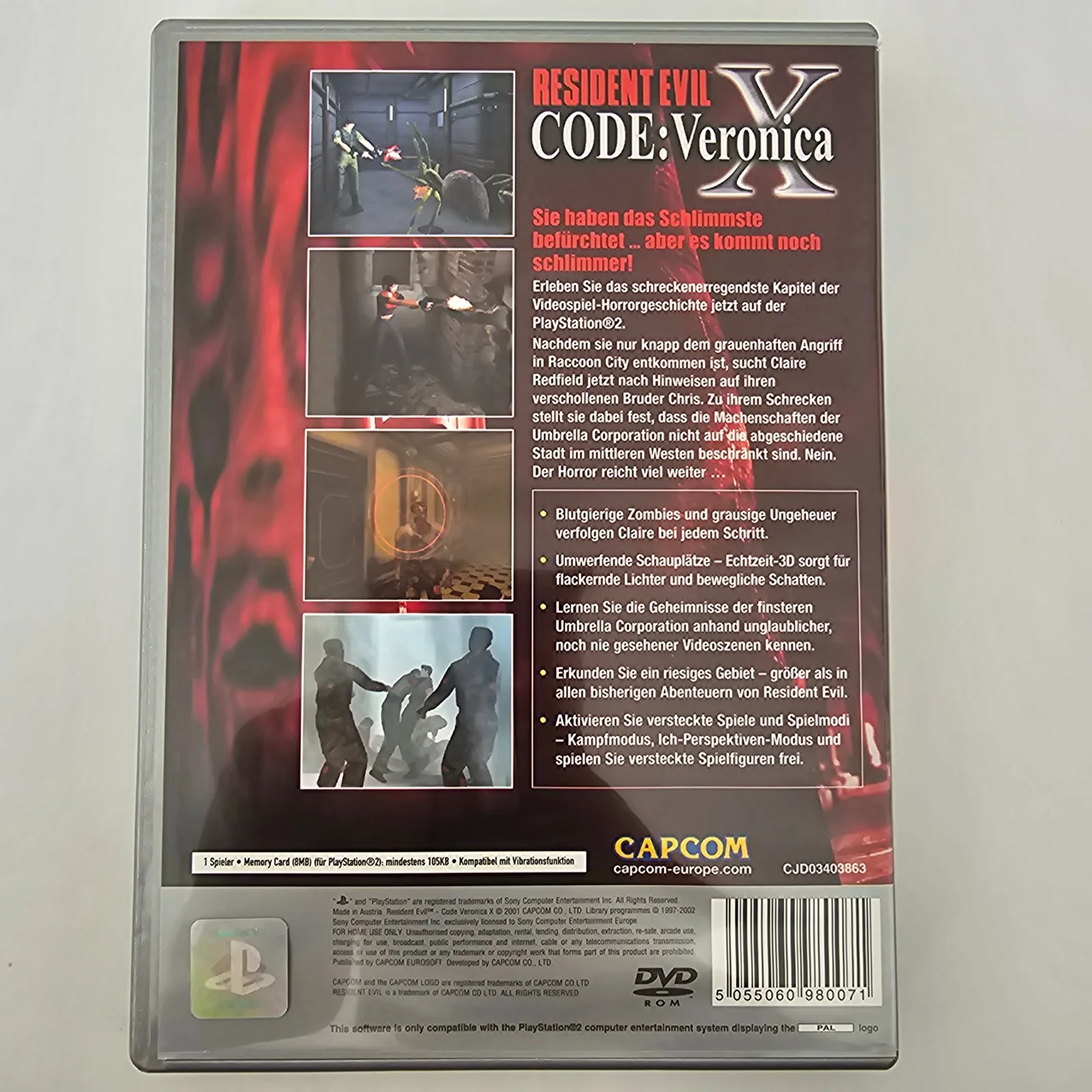 Resident Evil Code Veronica X Platinum PlayStation 2, Ansicht 2