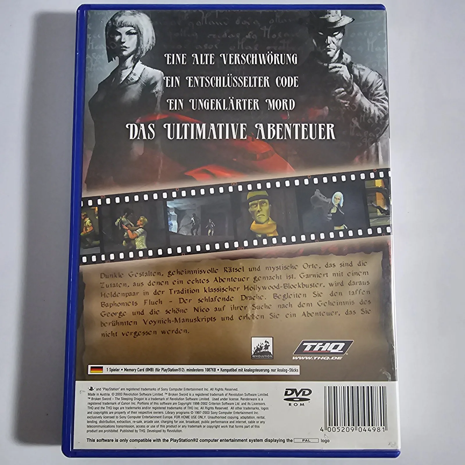 Baphomets Fluch Der schlafende Drache PlayStation 2, Ansicht 2