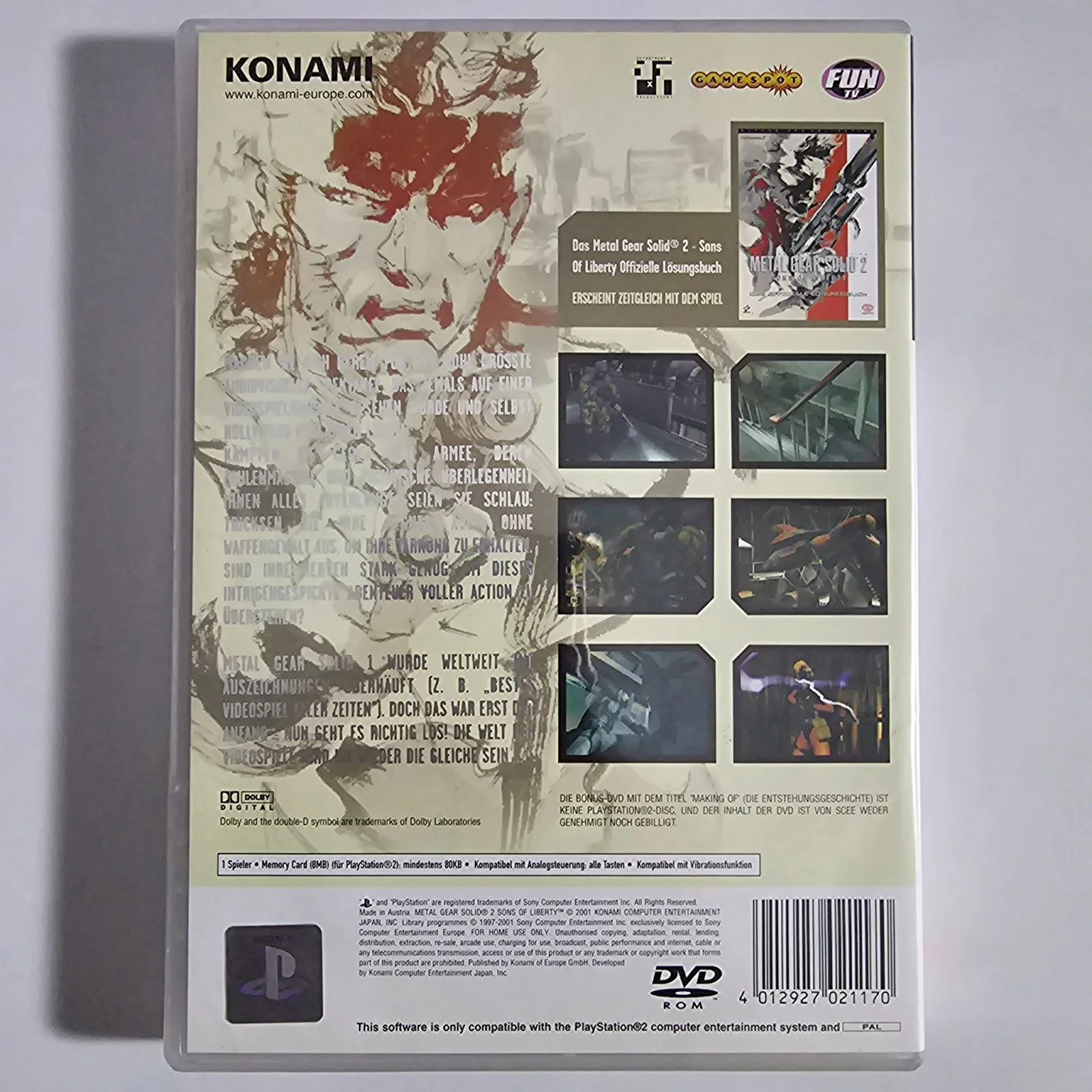 Metal Gear Solid 2 Sons of Liberty PlayStation 2, Ansicht 2