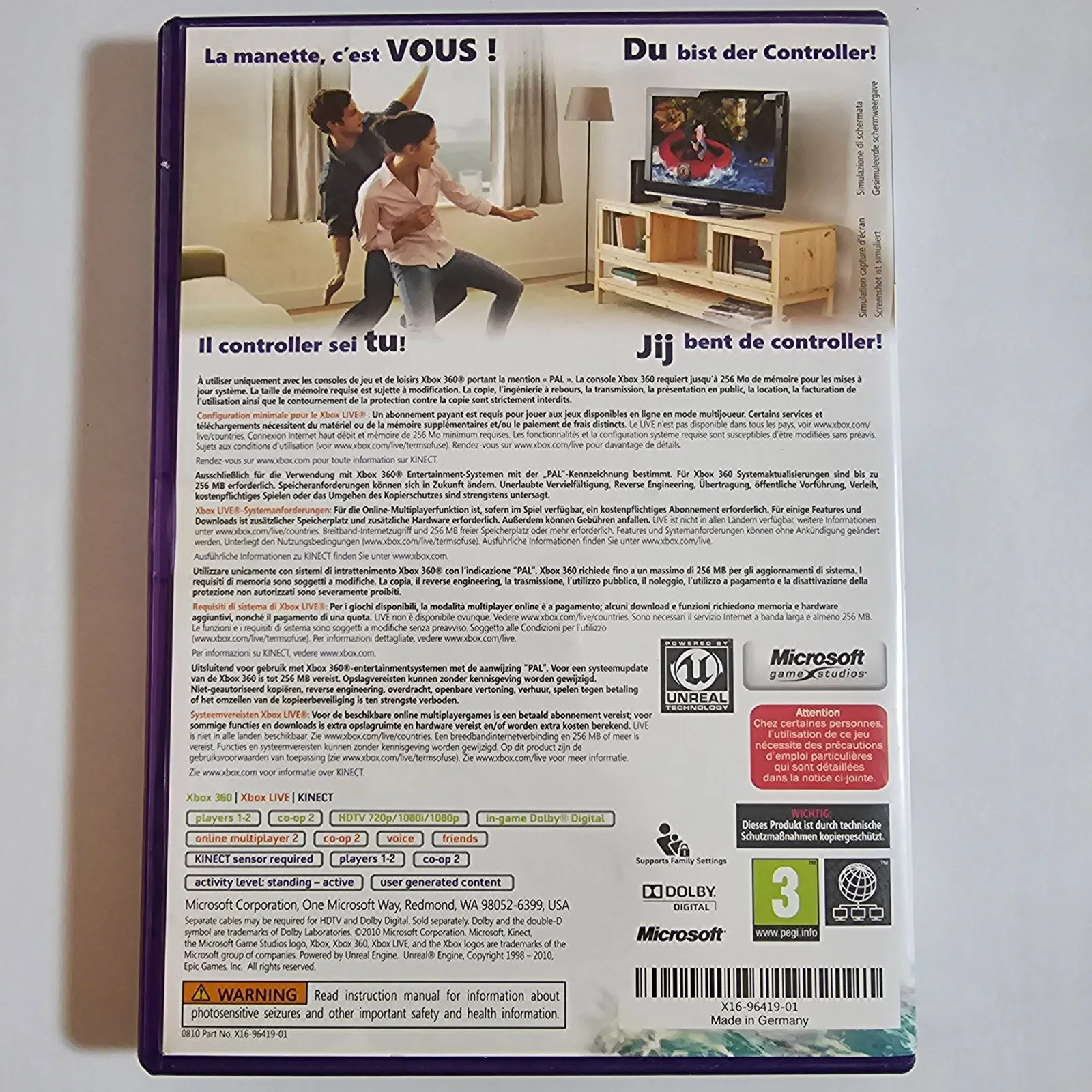 Kinect Adventures! Xbox 360, Ansicht 2