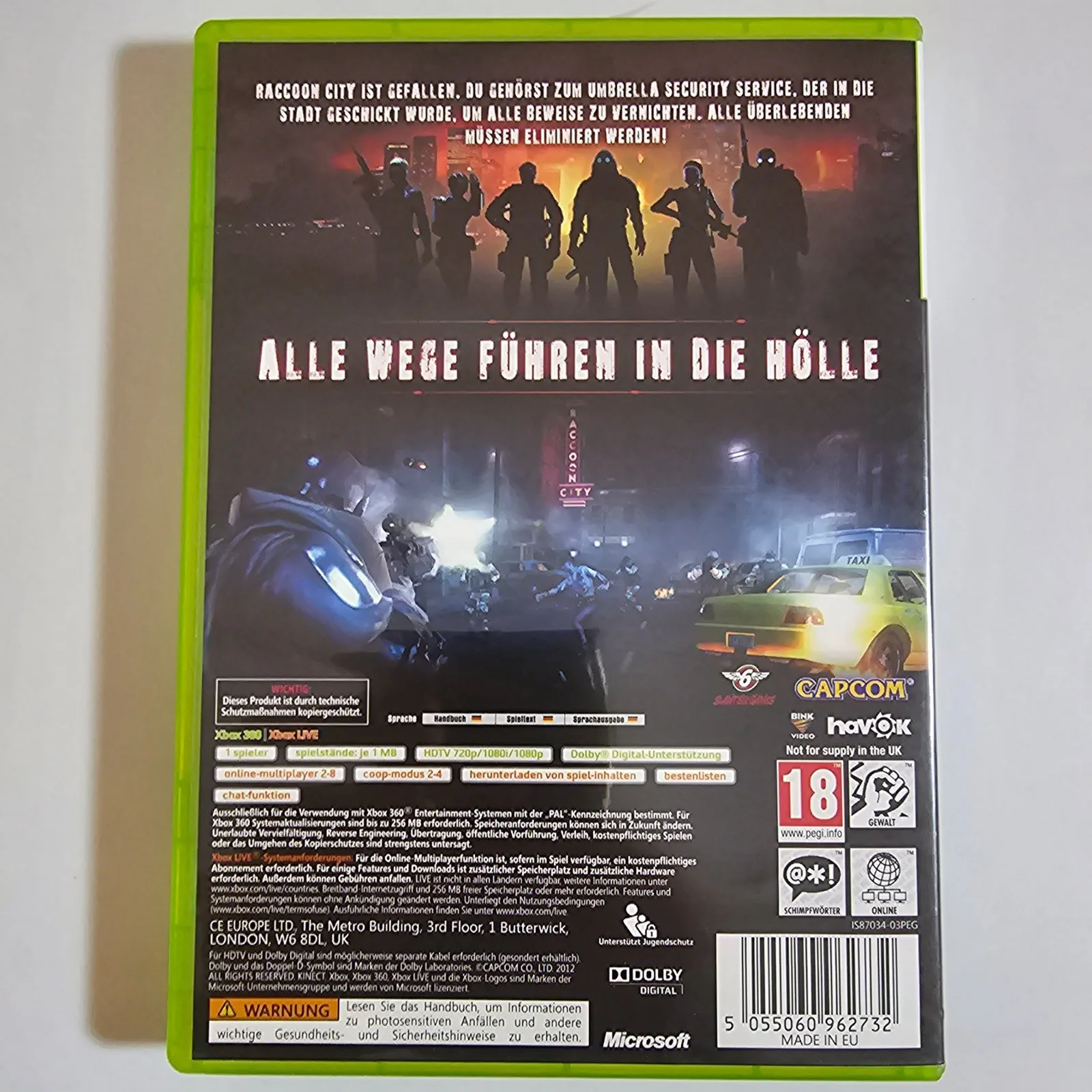 Resident Evil Operation Raccoon City Xbox 360, Ansicht 2