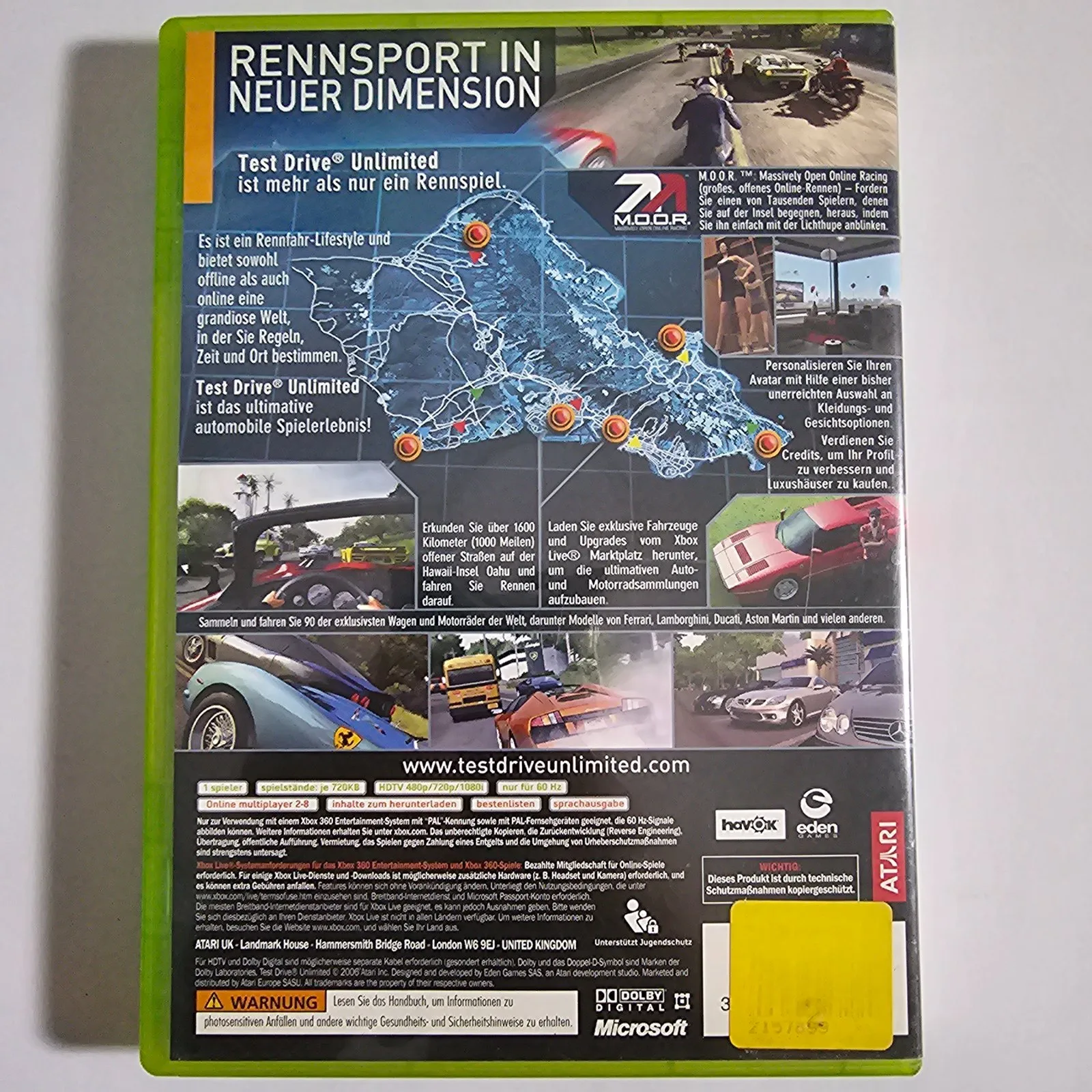 Test Drive Unlimited Xbox 360, Ansicht 2