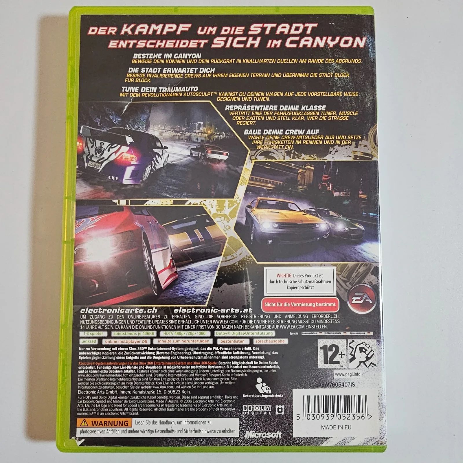Need for Speed Carbon Xbox 360, Ansicht 2