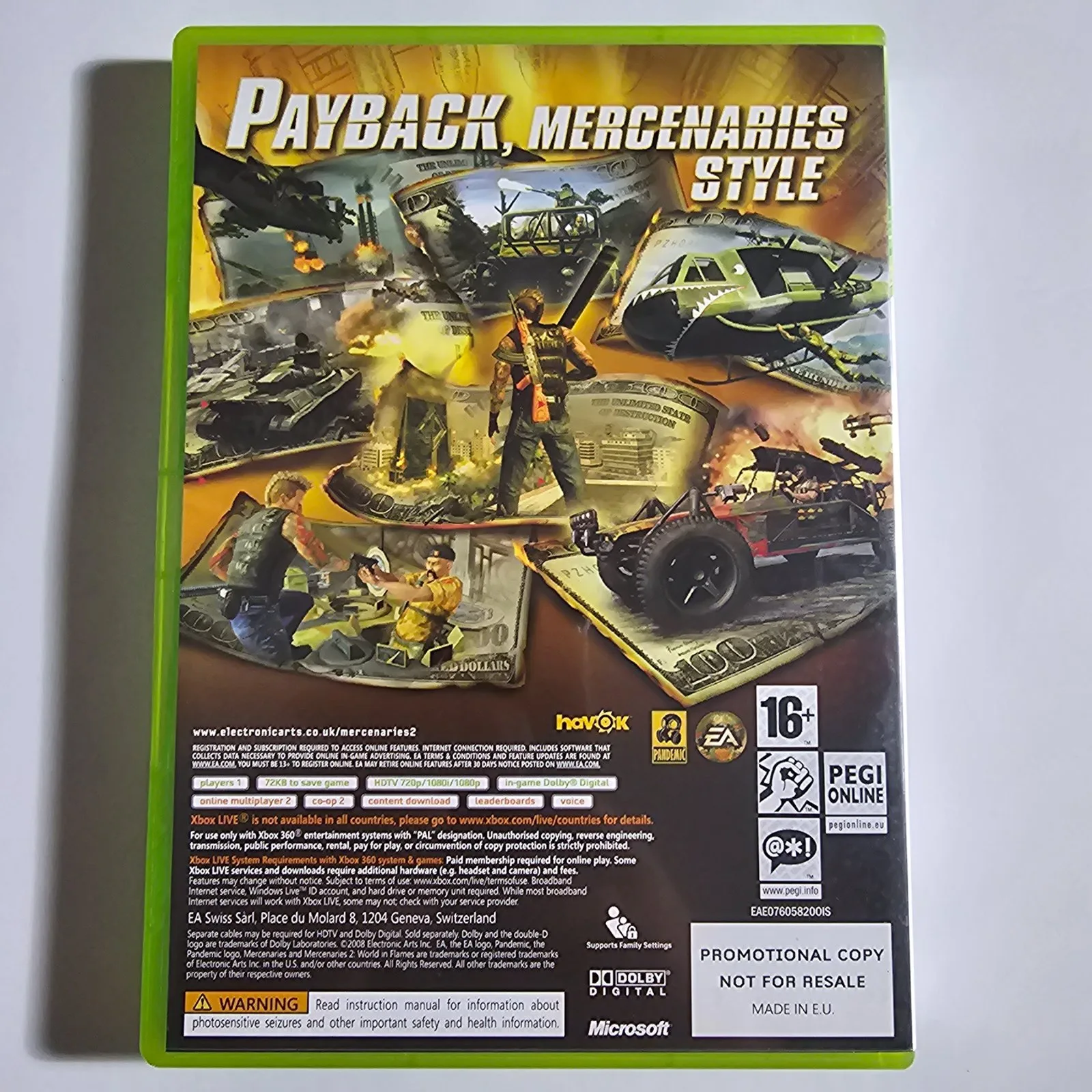 Mercenaries 2 World in Flames Xbox 360, Ansicht 2