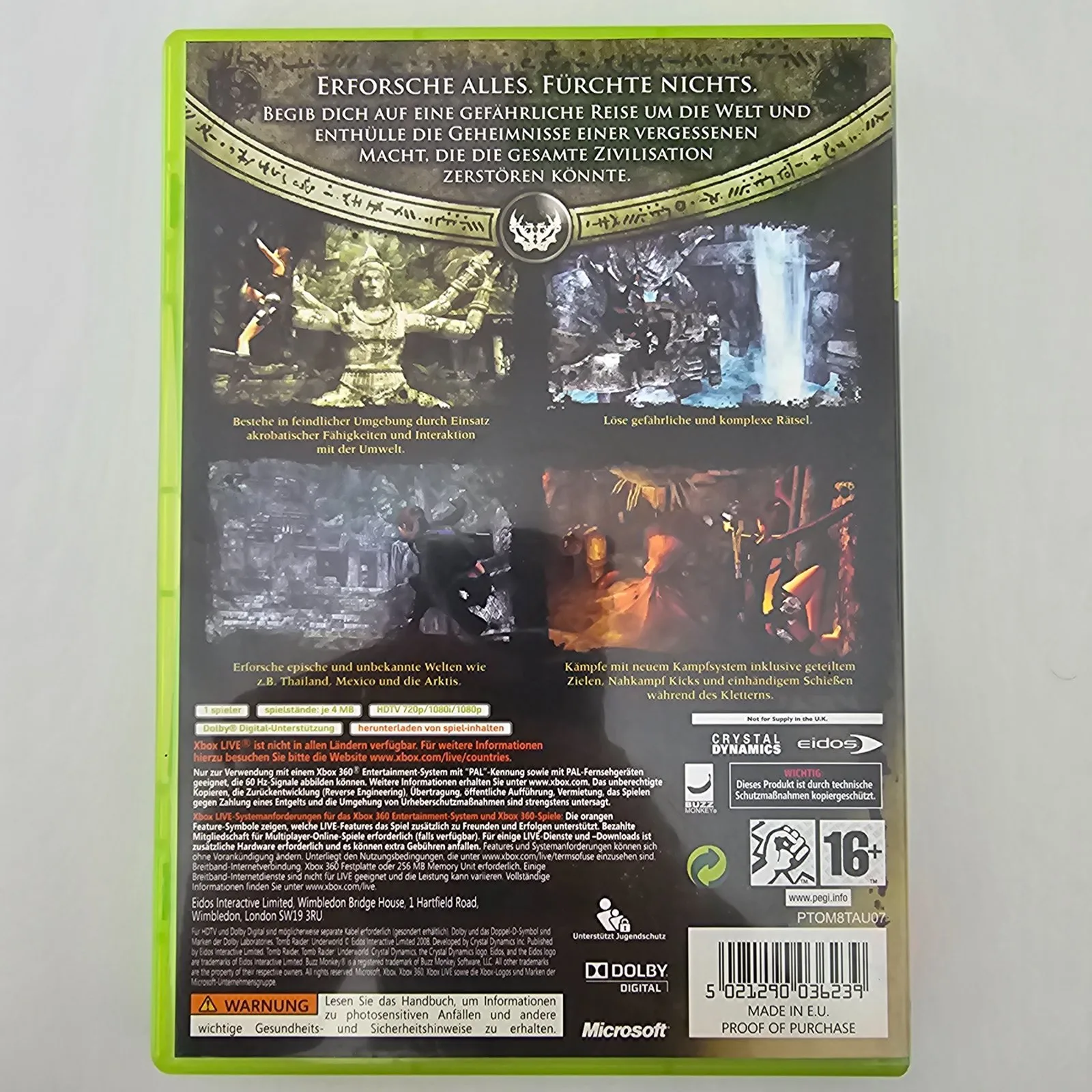 Tomb Raider Underworld Xbox 360, Ansicht 2