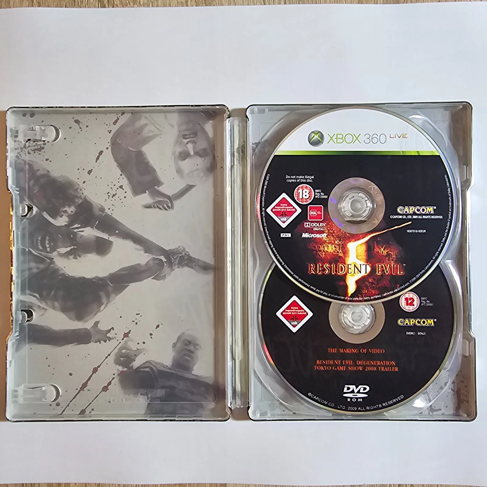Resident Evil 5 Xbox 360 Steelbook, Ansicht 3