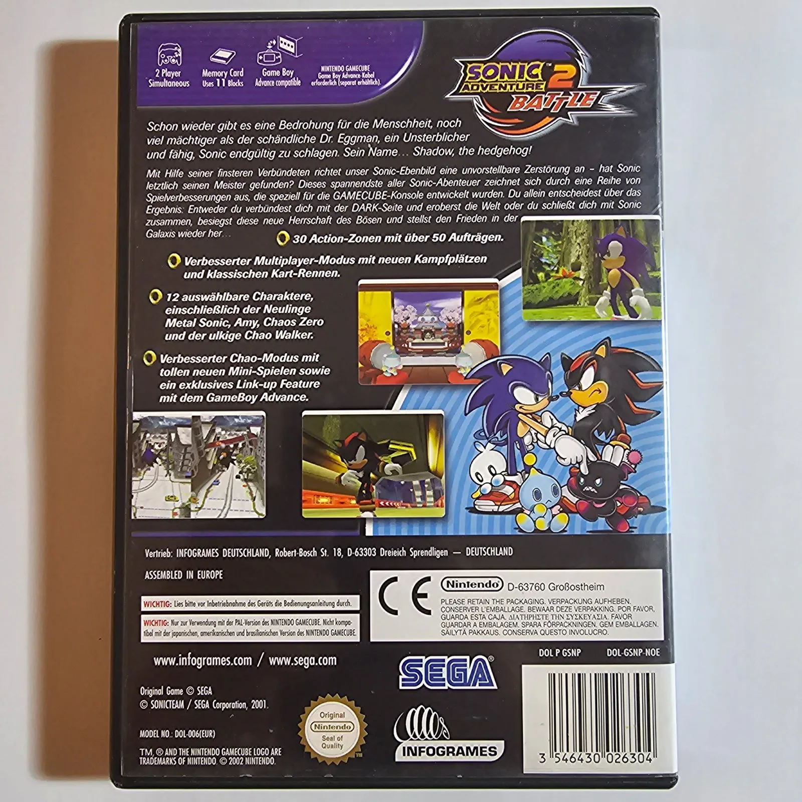 Sonic Adventure 2 Battle Nintendo GameCube, Ansicht 2