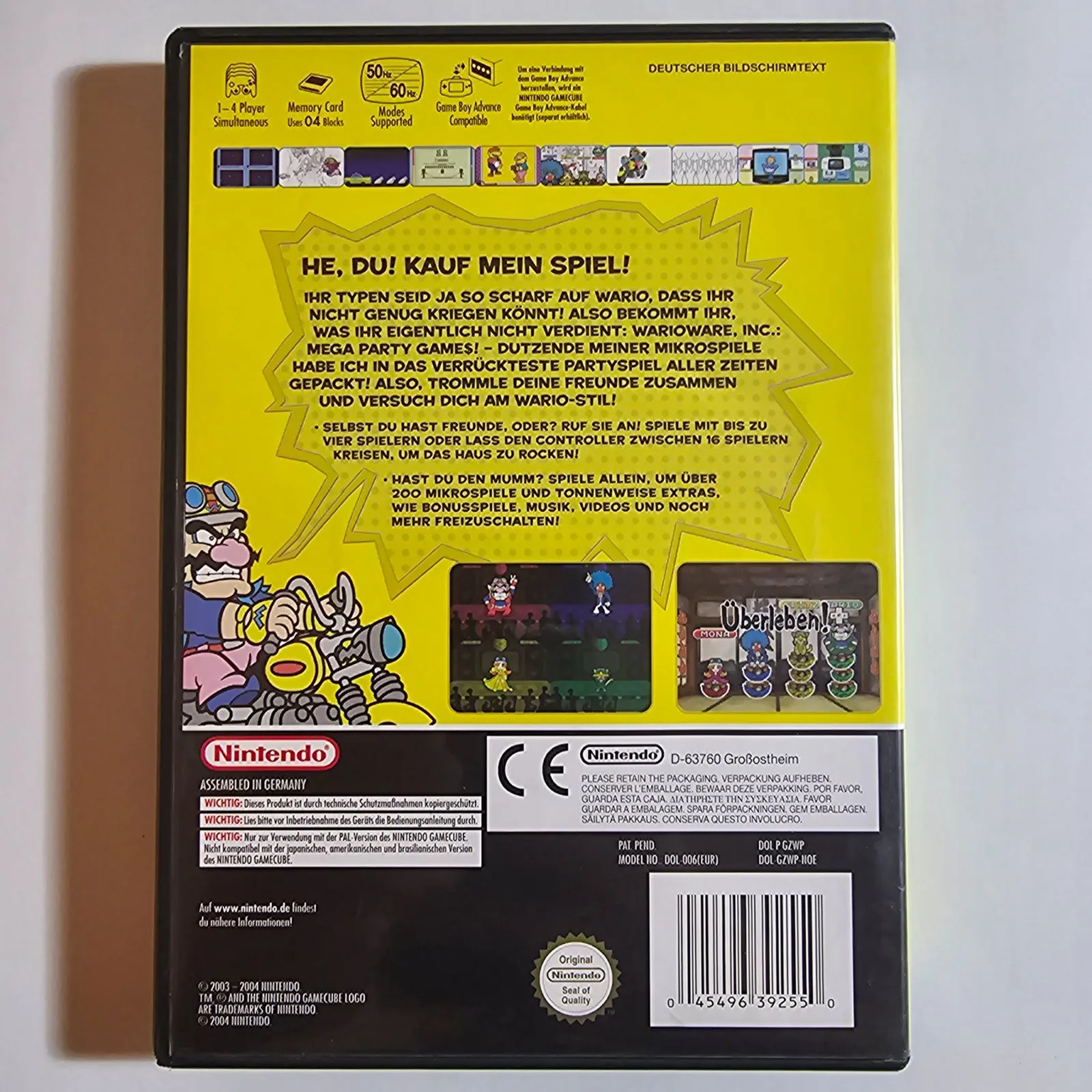 WarioWare, Inc. Mega Party Games! Nintendo GameCube, Ansicht 2