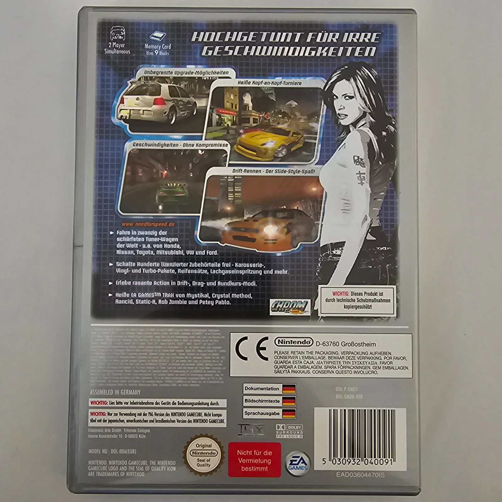 Need for Speed Underground Nintendo GameCube, Ansicht 2