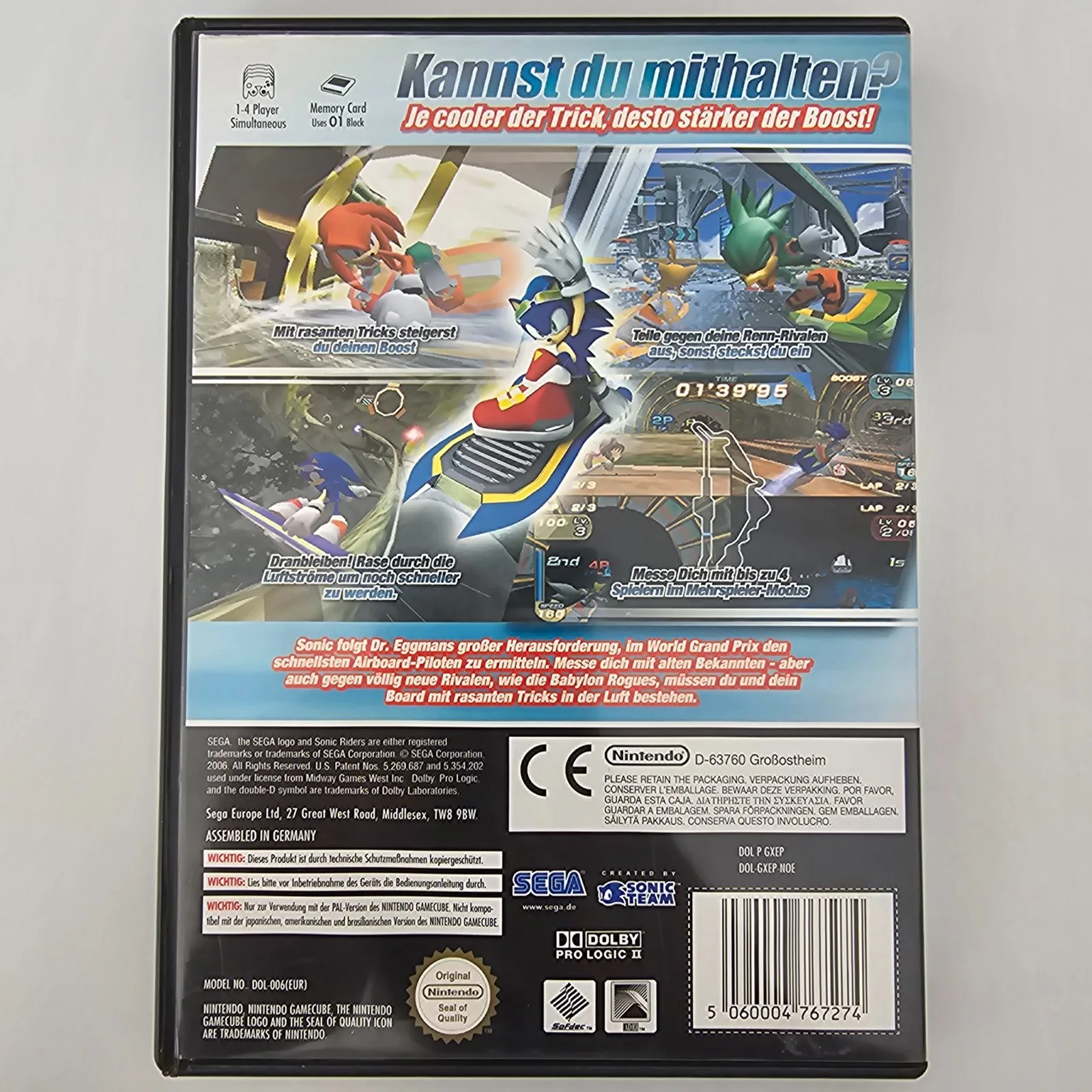 Sonic Riders Nintendo GameCube, Ansicht 2