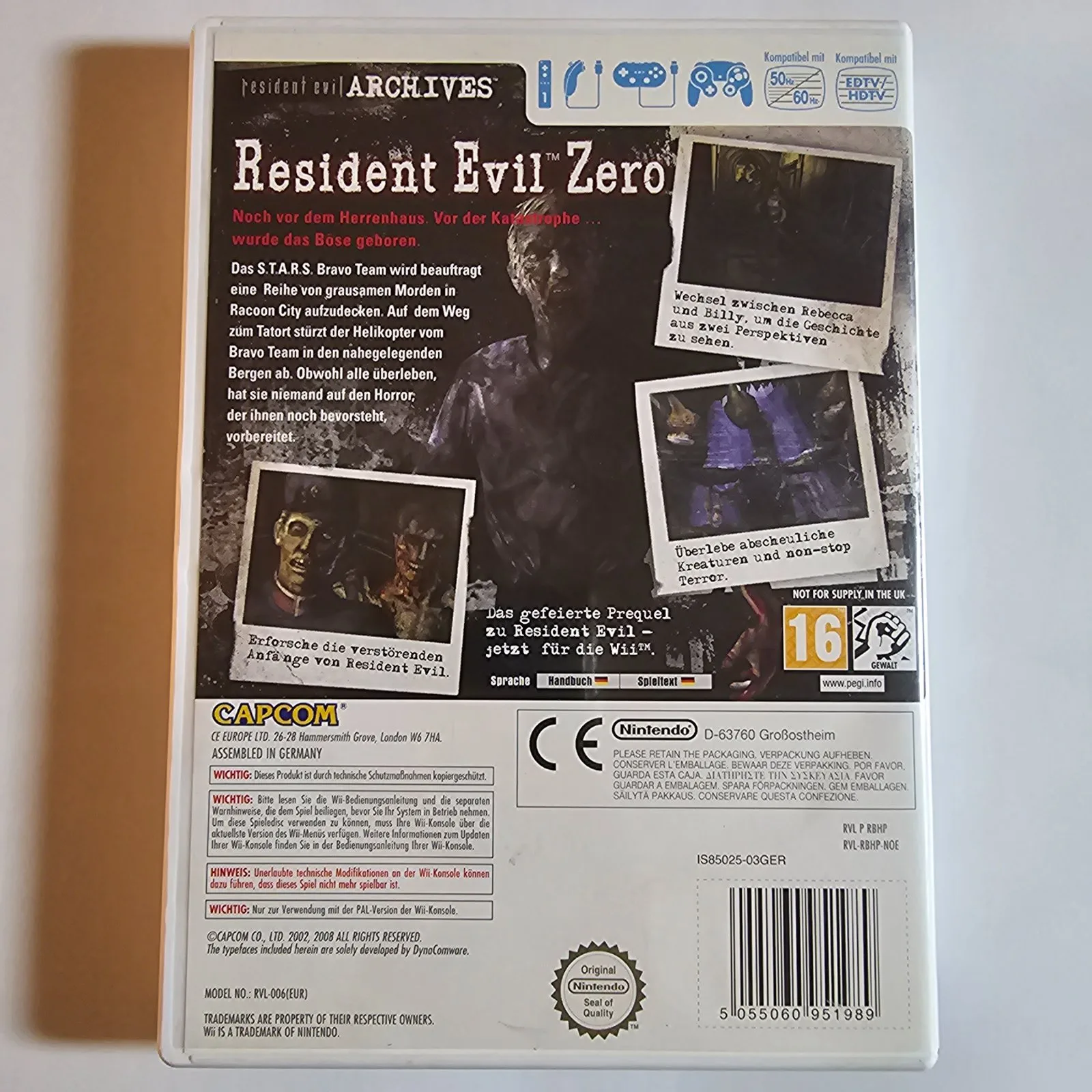 Resident Evil Zero Nintendo Wii, Ansicht 2