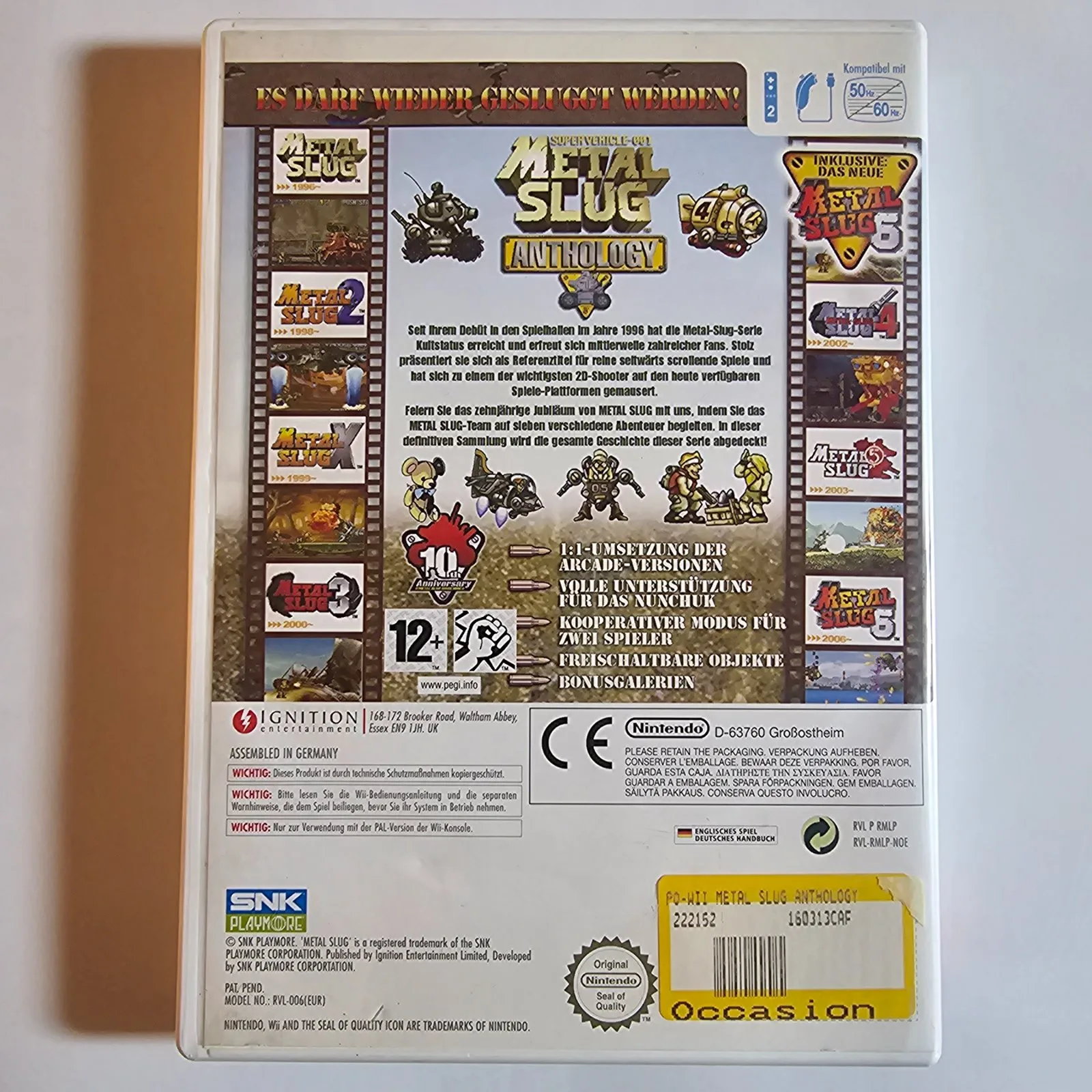 Metal Slug Anthology Nintendo Wii, Ansicht 2