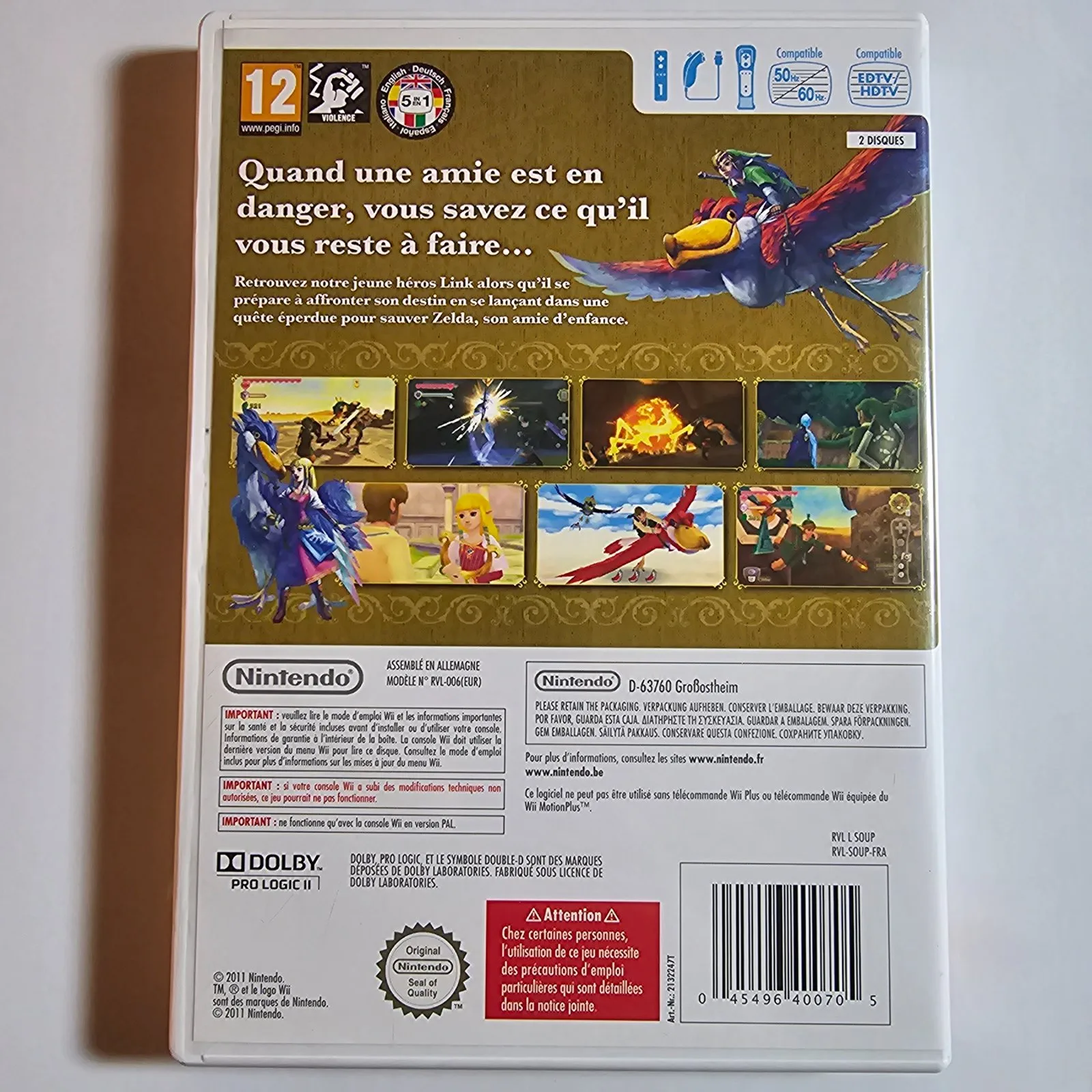 The Legend of Zelda Skyward Sword Nintendo Wii, Ansicht 2