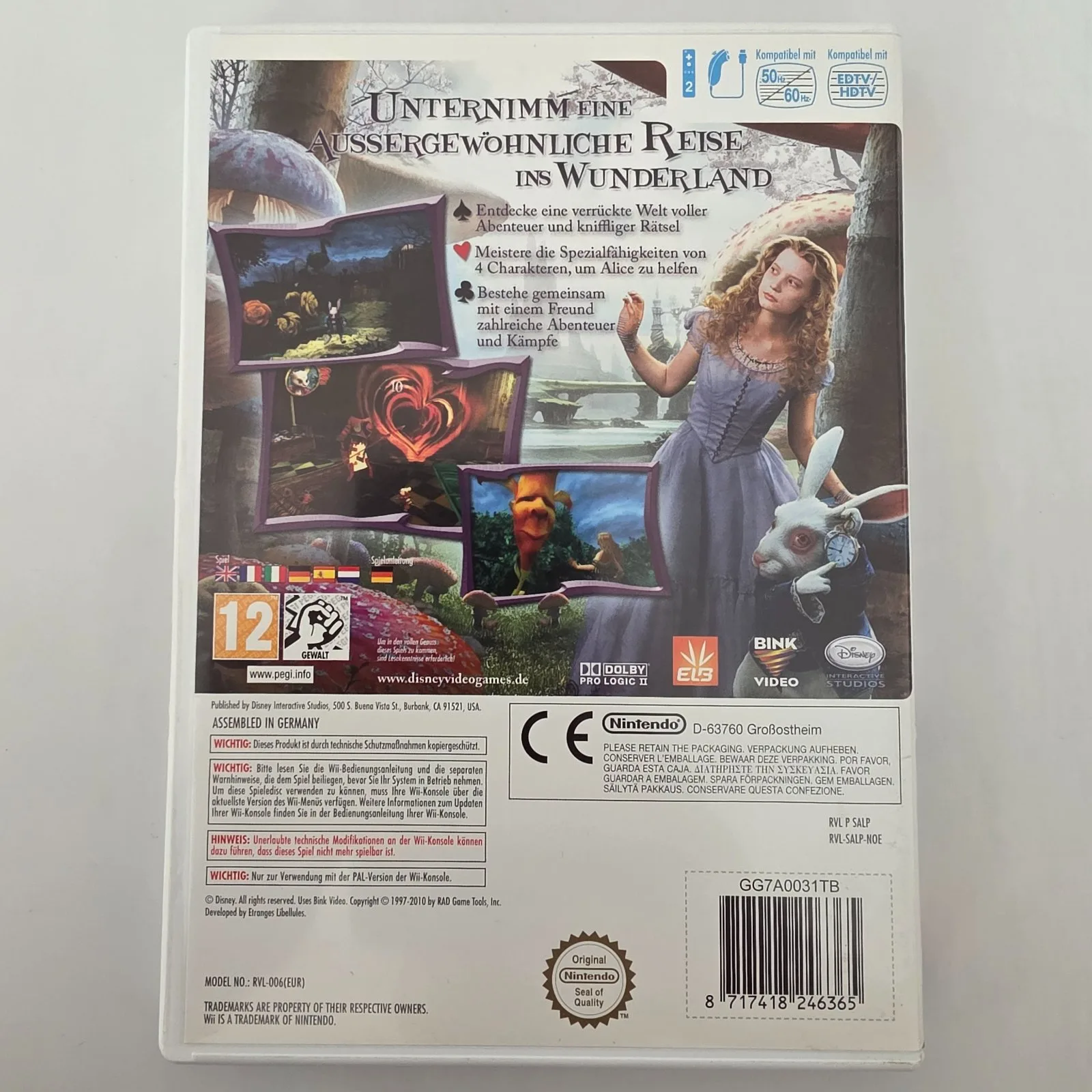 Disney Alice im Wunderland Nintendo Wii, Ansicht 2