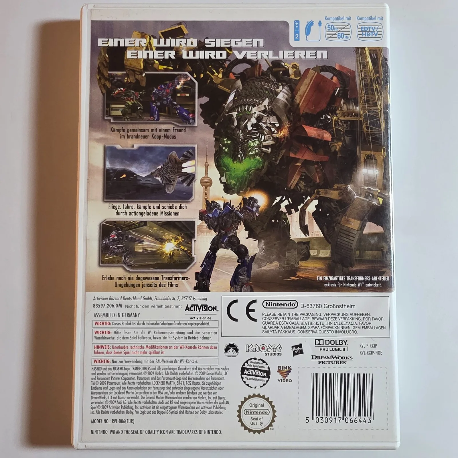 Transformers Die Rache Nintendo Wii, Ansicht 2