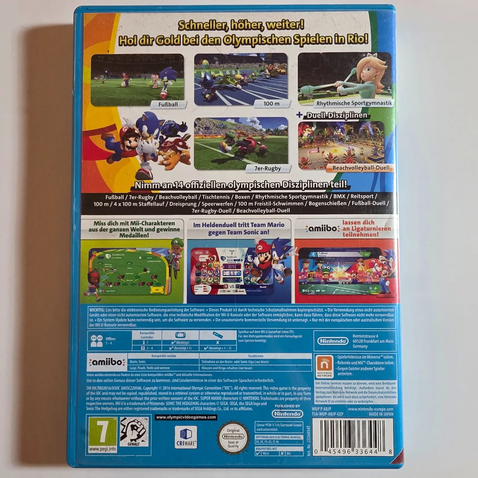 Mario & Sonic bei den Olympischen Spielen Rio 2016 Nintendo Wii U, Ansicht 2