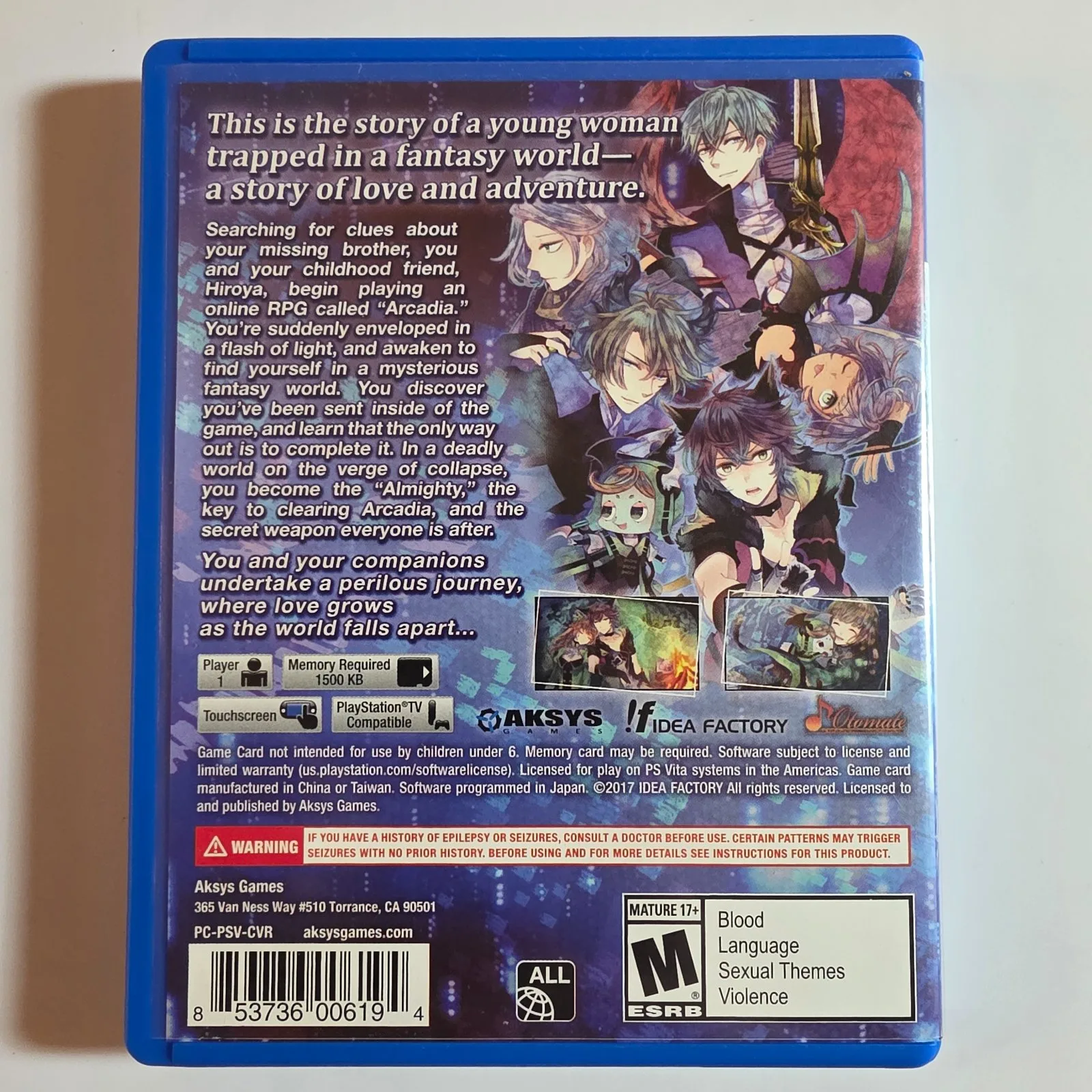 Period: Cube ~Shackles of Amadeus~ PlayStation Vita, Ansicht 2